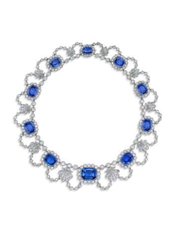 EARLY 19TH CENTURY SAPPHIRE AND DIAMOND NECKLACE - photo 1