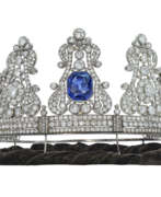 Couronne. IMPORTANT 19TH CENTURY SAPPHIRE AND DIAMOND CROWN