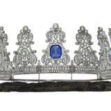 IMPORTANT 19TH CENTURY SAPPHIRE AND DIAMOND CROWN - Foto 3