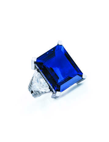 IMPORTANT SAPPHIRE AND DIAMOND RING - Foto 4