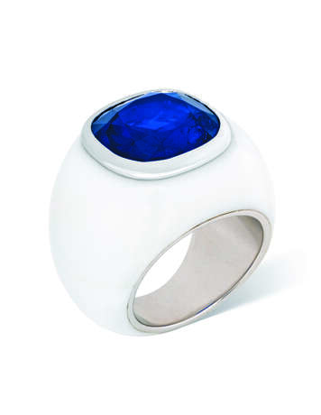 SAPPHIRE AND ENAMEL RING - Foto 3