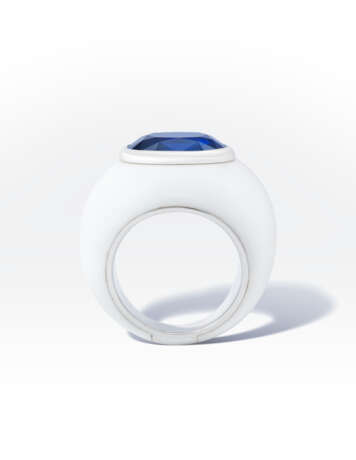 SAPPHIRE AND ENAMEL RING - Foto 4