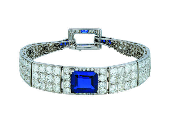 Cartier. EARLY 20TH CENTURY SAPPHIRE AND DIAMOND BRACELET, CARTIER - фото 1