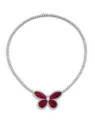 RUBY AND DIAMOND &#39;MYSTERY-SET&#39; BROOCH/ PENDENT NECKLACE, VAN CLEEF &amp; ARPELS