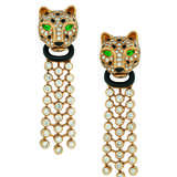 Cartier. DIAMOND, ONYX AND EMERALD `PANTH&#200;RE` EARRINGS, CARTIER - Foto 1