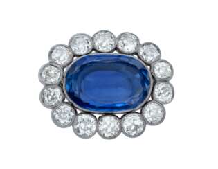 EARLY 19TH CENTURY SAPPHIRE AND DIAMOND BROOCH