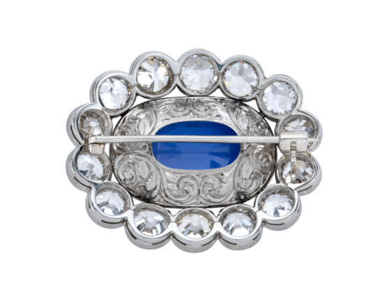 EARLY 19TH CENTURY SAPPHIRE AND DIAMOND BROOCH - Foto 2