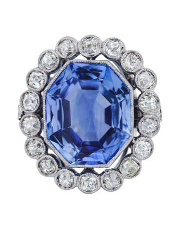 EARLY 19TH CENTURY SAPPHIRE AND DIAMOND RING - фото 1