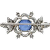 EARLY 19TH CENTURY SAPPHIRE AND DIAMOND BROOCH - Foto 2