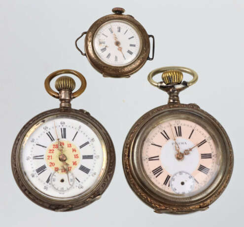 3 Taschenuhren um 1900 - photo 1