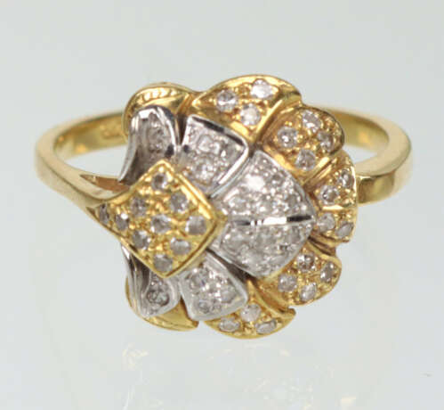 Brillant Ring - Gelbgold/WG 750 - фото 1
