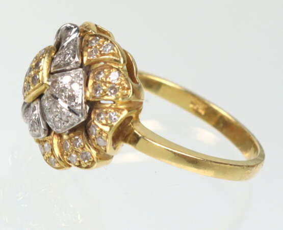 Brillant Ring - Gelbgold/WG 750 - фото 2