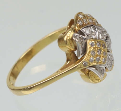 Brillant Ring - Gelbgold/WG 750 - Foto 3