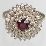 Rubin Diamant Ring - Weissgold 585 - Foto 2