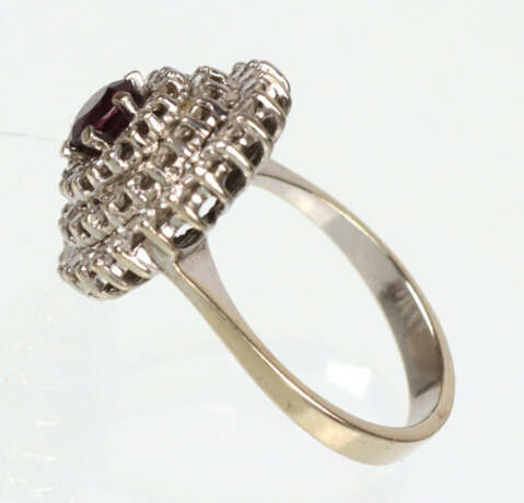 Rubin Diamant Ring - Weissgold 585 - Foto 3