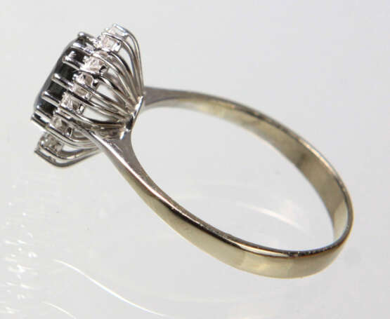 Saphir Brillant Ring - Weissgold 585 - фото 3