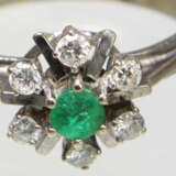Smaragd Brillant Ring - Weissgold 585 - Foto 3