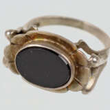 silberner Onyx Ring - фото 1
