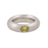 Ring mit oval facettiertem Diamant von 0,56 ct (graviert), - Foto 2