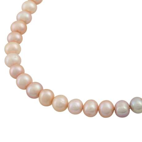 Wechselschließe mit pinkfarbenem Saphir an Perlenkette - photo 4