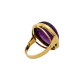 Ring mit ovalem Amethystcabochon von feiner Farbe, - Foto 3