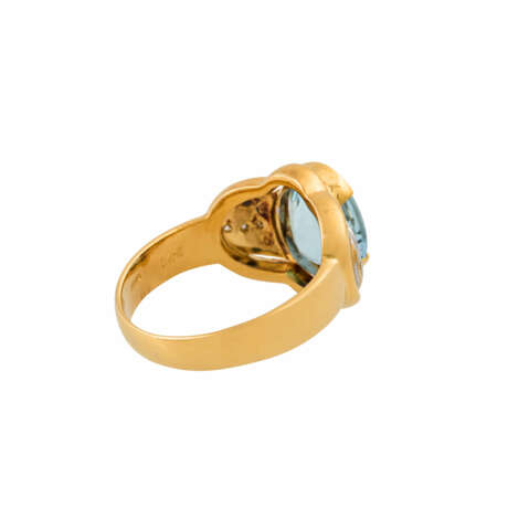 Ring mit oval fac. Aquamarin von 2,2 ct - Foto 3