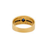 Ring mit Saphiren zusammen ca. 0,70 ct und Brillanten zusammen ca. 0,24 ct, - Foto 4