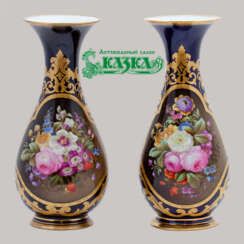 Vases pair of porcelain