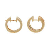 Ohrringe mit gelben Saphir- und Diamantcarrés, - photo 2