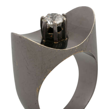 Ring mit Altschliffdiamant ca. 0,7 ct, - Foto 5