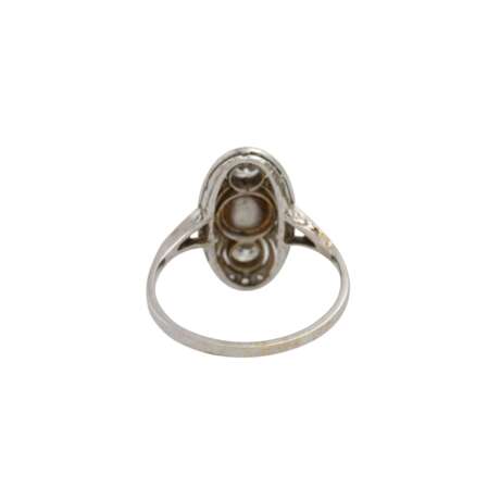 Jugendstil Ring mit 2 Altschliffdiamanten zusammen ca. 0,3 ct, - photo 5