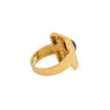 Ring mit Saphir und Brillanten zusammen ca. 0,74 ct, - Foto 3