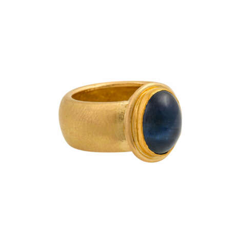 Ring mit Saphir Cabochon ca. 10 ct, - Foto 1