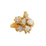 Floraler Ring mit Achtkantdiamanten zusammen ca. 1 ct, - фото 1