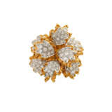 Floraler Ring mit Achtkantdiamanten zusammen ca. 1 ct, - фото 2