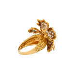 Floraler Ring mit Achtkantdiamanten zusammen ca. 1 ct, - Foto 3