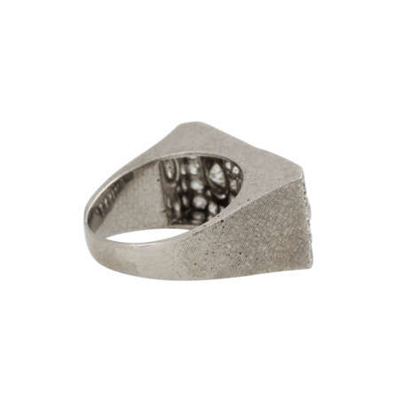 Ring ausgefasst mit Altschliffdiamanten, - photo 3