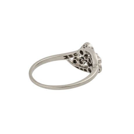 Ring mit Altschliffdiamanten und Diamantrosen zusammen ca. 0,5 ct, - photo 3