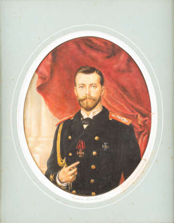 RUSSISCHER MALER Tätig im 20. Jahrhundert Portrait Nikolaus II. - Foto 1