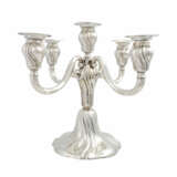 DEUTSCHLAND 5-flammiger Kerzenleuchter, 800 Silber, 20. Jahrhundert - photo 1