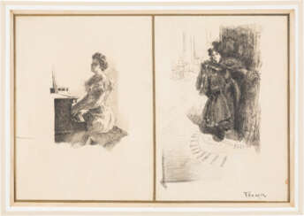 ПЕТР Александрович НИЛА в 1869 г. Каменец-Подольский - Париж 1943 Две женские портреты