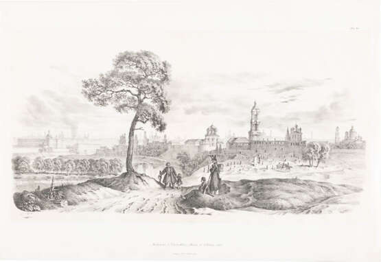 DEUTSCHER GRAVEUR Tätig im 18./ 19. Jahrhundert Abzug napoleonischer Truppen von Moskau im Oktober 1812 - photo 1