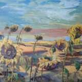 Подсолнухи поспели Canvas on the subframe Acrylic paint Contemporary art Rural landscape Russia Подсолнухи - photo 1