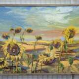Подсолнухи поспели Canvas on the subframe Acrylic paint Contemporary art Rural landscape Russia Подсолнухи - photo 2