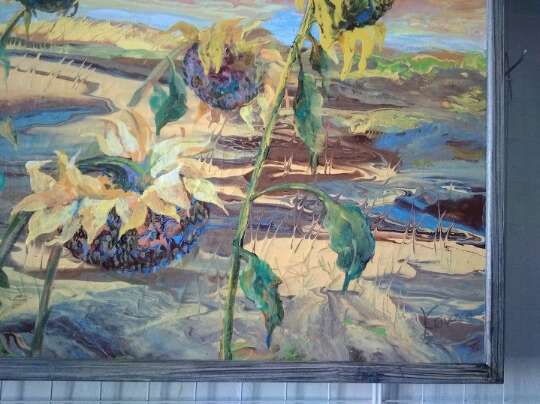 Подсолнухи поспели Toile sur le sous-châssis Peinture acrylique Art contemporain Paysage rural Russie Подсолнухи - photo 4