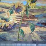 Подсолнухи поспели Холст на подрамнике Акриловые краски Современное искусство Сельский пейзаж Россия Подсолнухи г. - фото 4