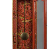 A CHINESE PARCEL-GILT RED CARVED 'CINNABAR' LACQUER LONGCASE CLOCK - фото 4