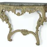 A LOUIS XV GREEN-PAINTED CONSOLE - фото 2