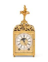 A LOUIS XVI ORMOLU AND ENGRAVED GILT-BRASS GRANDE AND PETITE SONNERIE TABLE CLOCK