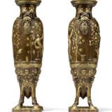 Barbedienne Foundry. THREE FRENCH 'NEO-GREC' GILT AND PATINATED-BRONZE VASES - фото 4